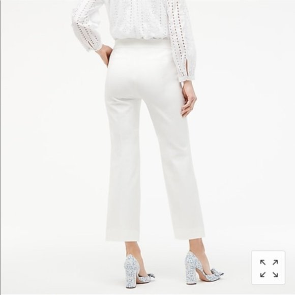 J. Crew Hayden Pant Bistretch Cotton AJ420 White - Picture 3 of 7